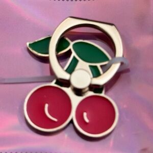 SALE- Cherry Phone Ring Holder
